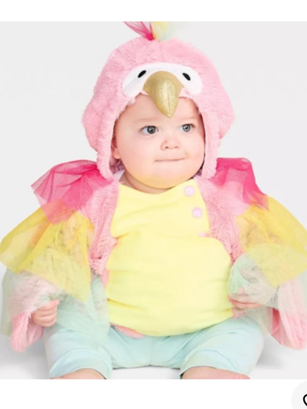 Hyde & Eek Infant Pink Parrot Costume with Pastel Tulle Wings NWT 12-18 Months